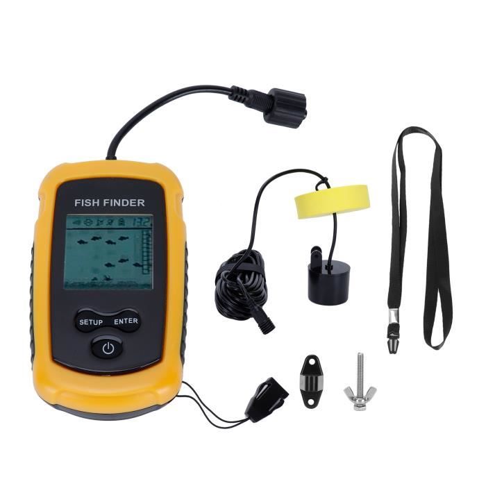 LUCKY Détecteur Poisson Étanche LCD - Sondeur Pêche Kayak Bateau Mer Glace Portable