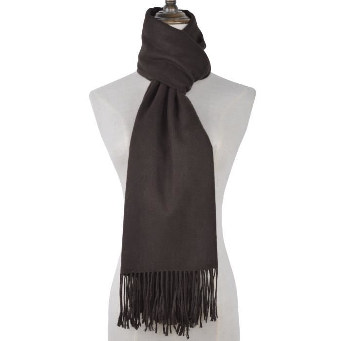 Echarpe Laine Couleur Uni Etole Hiver Femme Marron Marron Cdiscount Pret A Porter