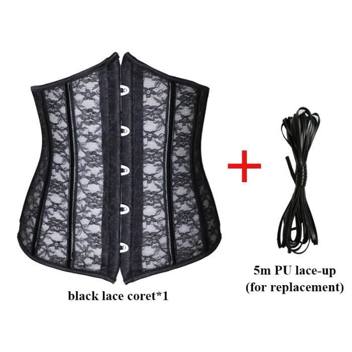 XZQTIVE Bustier Corset Dentelle Femme - Corset Gothique Steampunk Renaissance Avec Laçage Dos