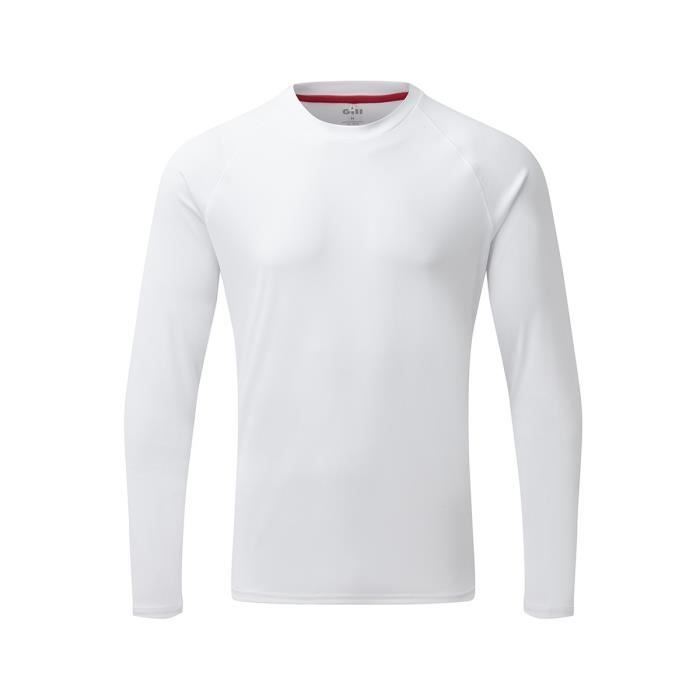 T-shirt manches longues UV TEC homme - GILL - Blanc - Respirant