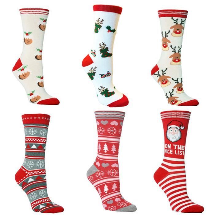 Chaussettes De Noël Fantaisie Pour Homme - Coton, Tailles 39-45, Motifs Drôles (chat, Moto, Sapin...)