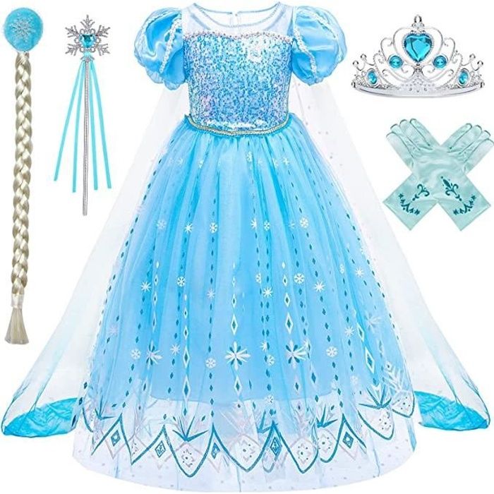 Robe princesse reine des neiges - Cdiscount