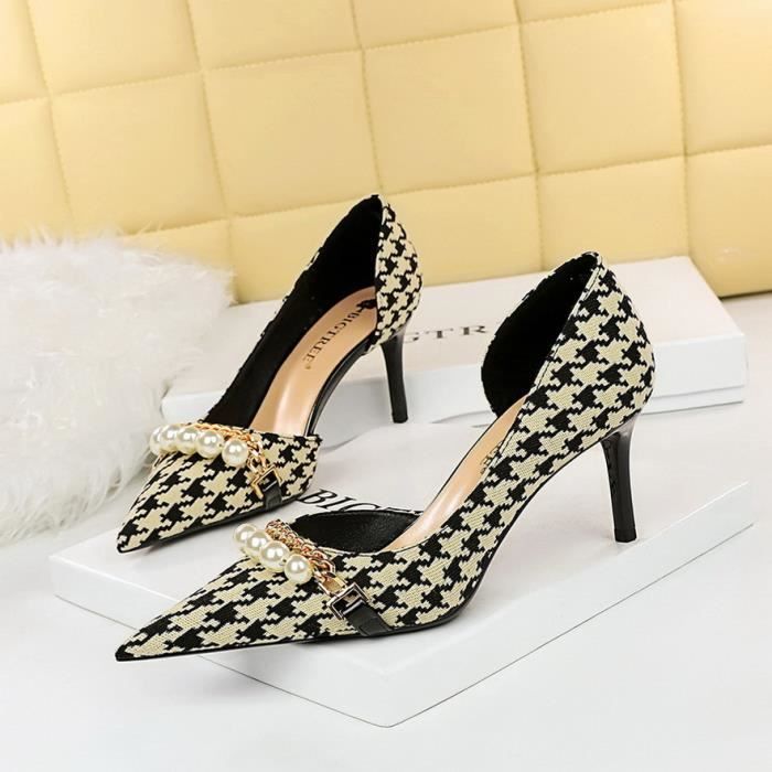 Escarpins Vintage BORGO 56 Tout Cuir – Taille 39.5 EU – Talon Aiguille 9.5 Cm – Neuf Sans Emballage