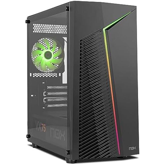 NOX XTREME PRODUCTS Boîtier Mini Tour - NOX XTREME PRODUCTS - Infinity Zeta - ARGB Rainbow Dynamic - Verre trempé - 6 Ventilateurs