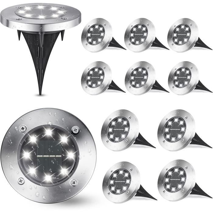 Lampes Solaires Extérieures Bibykivn - Lot De 6 Lampes LED IP65 Pour Jardin Et Allées