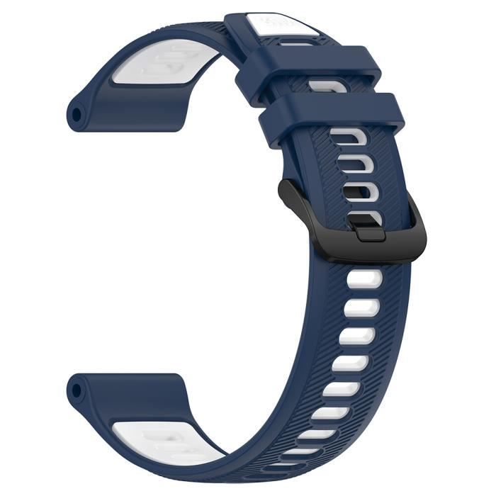 Bracelet de montre de sport en silicone souple bicolore pour Garmin  Forerunner,de bracelet- Blue White-For Forerunner 745 - Cdiscount Téléphonie