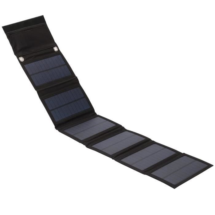 HOTUT Panneau Solaire Pliable 10W - Chargeur Solaire Portable USB Étanché Pour Téléphone, Tablette Et Batterie Externe - Idéal Plein Air