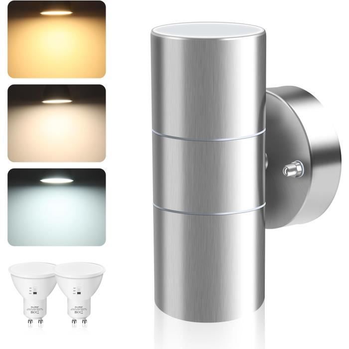 Acciaio Inox LED Lampade da Parete Applique da Esterno 8W 750LM Up Down Applique