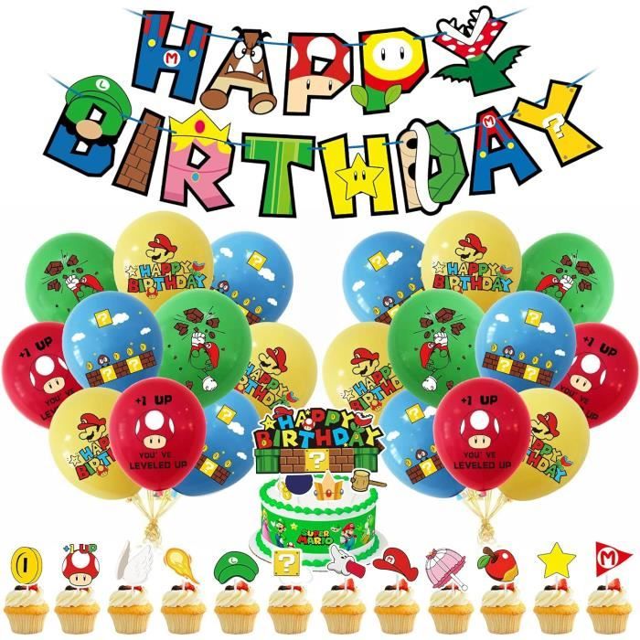 Décoration Anniversaire Chat Fille Rose, Kit Déco Anniversaire 35 Pièces avec Guirlande Happy Birthday, Ballons Aluminium Chat & Marguerite, Nappe et Ballons, Déco Baby Shower & Anniversaire Enfant