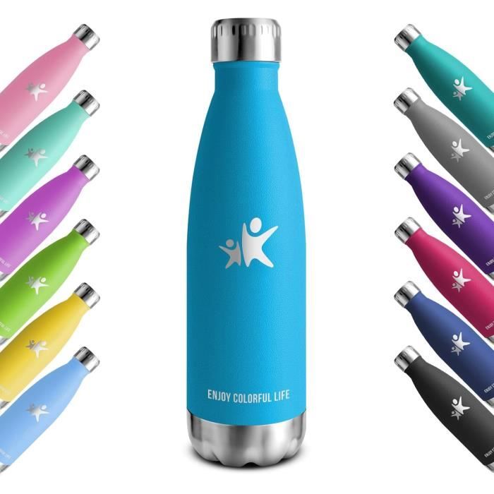 Vikaster Gourde Inox - Thermos 1000ml, 24h Froid & 12h Chaud, Gourdes Sans BPA, Gourde Enfant