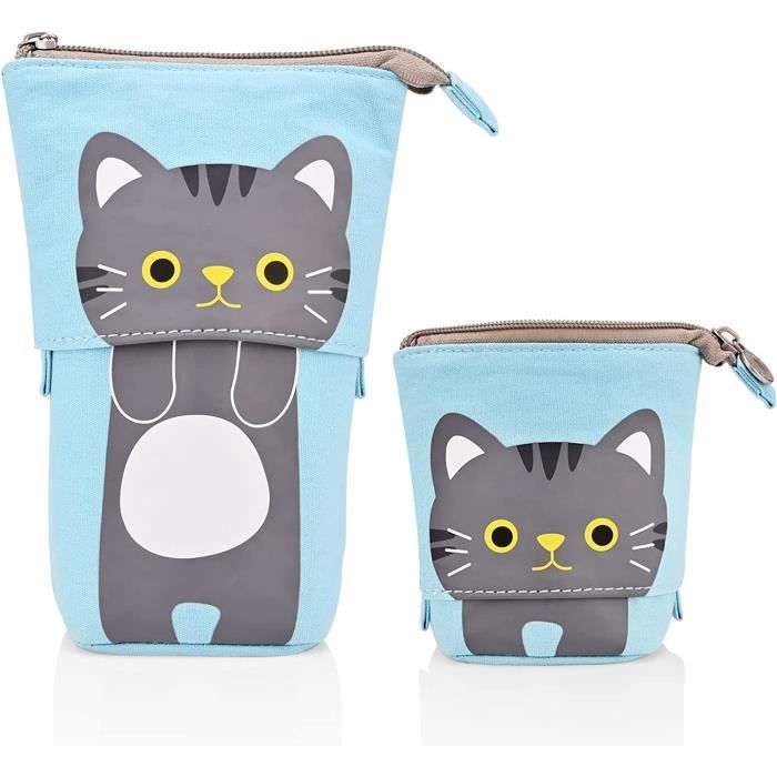 Trousse À Crayons Avec Pompon - Motif Arbre Noir - Pour Artiste, École