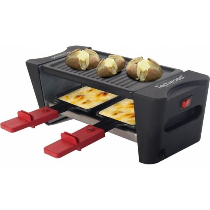 Raclette Grill Duo 2 mini poêlons anti adhérents 450W Noir