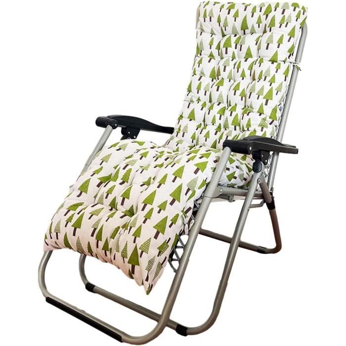 Coussin De Chaise Longue 120x50x10 Cm - Vert Sauge, Avec Sangles | Pour Jardin, Plage, Intérieur