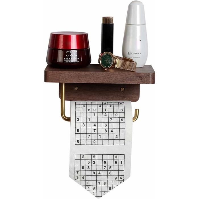 Porte-Rouleau De Papier Sans Perçage - 2 Pièces Blanc, Pour Cuisine Et Salle De Bain