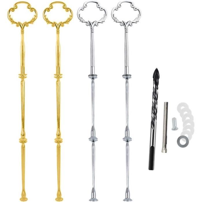 Kit Support Gâteau Multicouche - 15 Tiges + 5 Plateaux + Gabarits