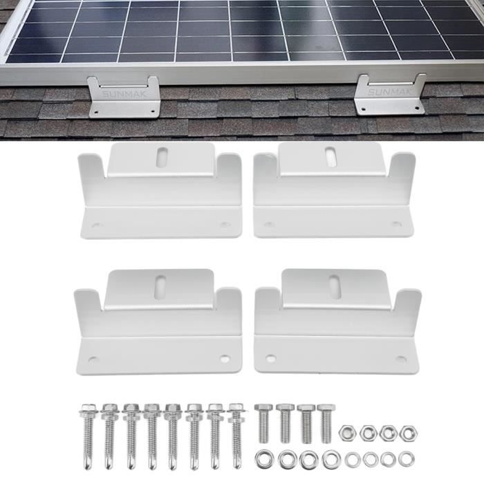 Lot 12 Supports Z Aluminium Pour Panneaux Solaires – Montage Toit Plat, Camping-Car, Bateau, Mur – Fixation Solide & Aérée