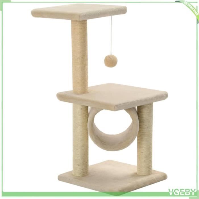 Meilleurs prix pour Arbre à chat - VGEBY - 65 cm - Beige - Griffoirs en sisal - Jouet suspendu