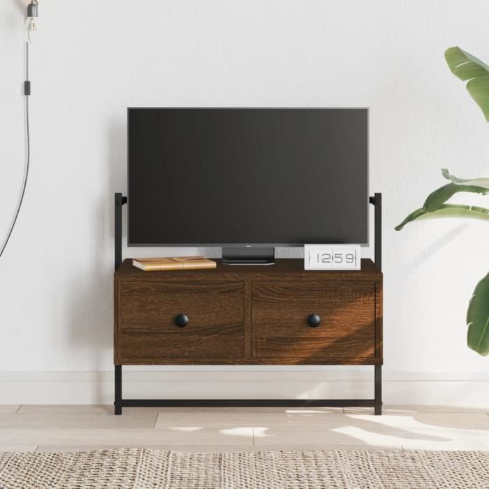 vidaXL Meuble TV mural chêne marron 605x30x51 cm bois dingénierie 833457