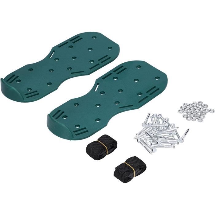 Sandales Aérateur De Pelouse Seruno X – 26 Pointes Inox 4.5 Cm, Sangles Réglables, Prêtes à L'emploi