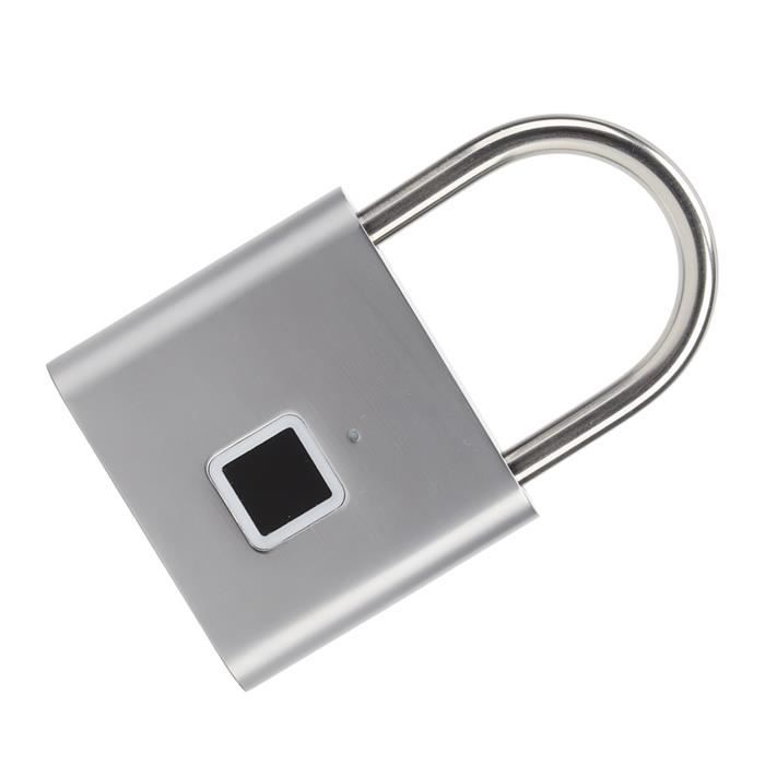 Cadenas Empreinte Digitale - Lot De 2 - Étanche USB-C - Pour Salle De Sport, Bureau, Vélo - Enregistre 20 Empreintes