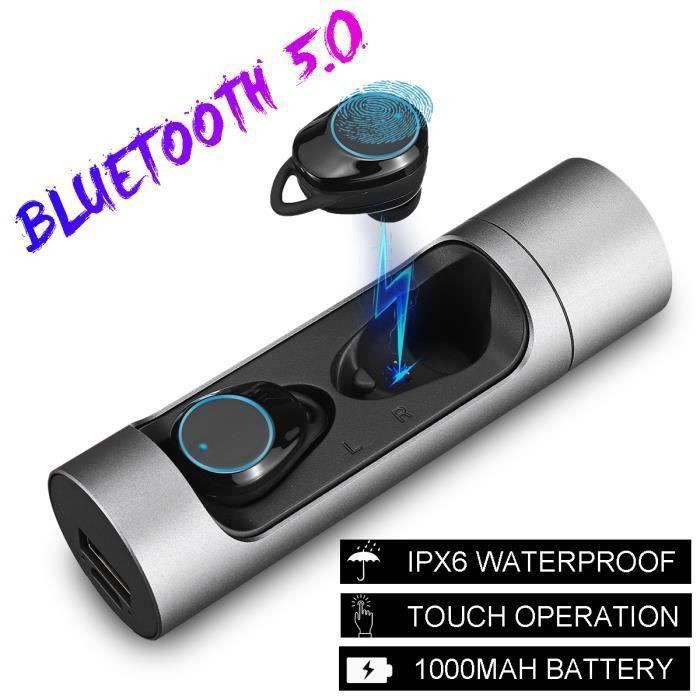 Casque De Sport, écouteur De Sport Bluetooth Sans Fil Avec Aimant, écouteurs Intra-auriculaires, Pour Courir, Faire Du Jogging, Conduire, Etc.(Noir