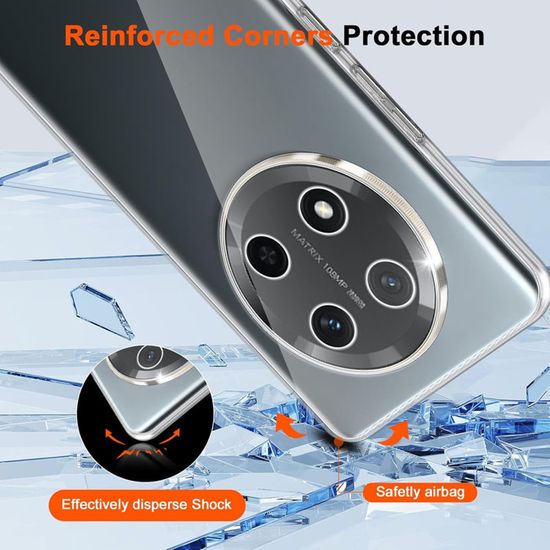 Wousunly Compatibile con Cover Honor Magic 7 Lite Silicone Glitter Brillare con Anello,Custodia Honor Magic 7 Lite Magnetico Antiurto Sottile Protezione Case (Viola
