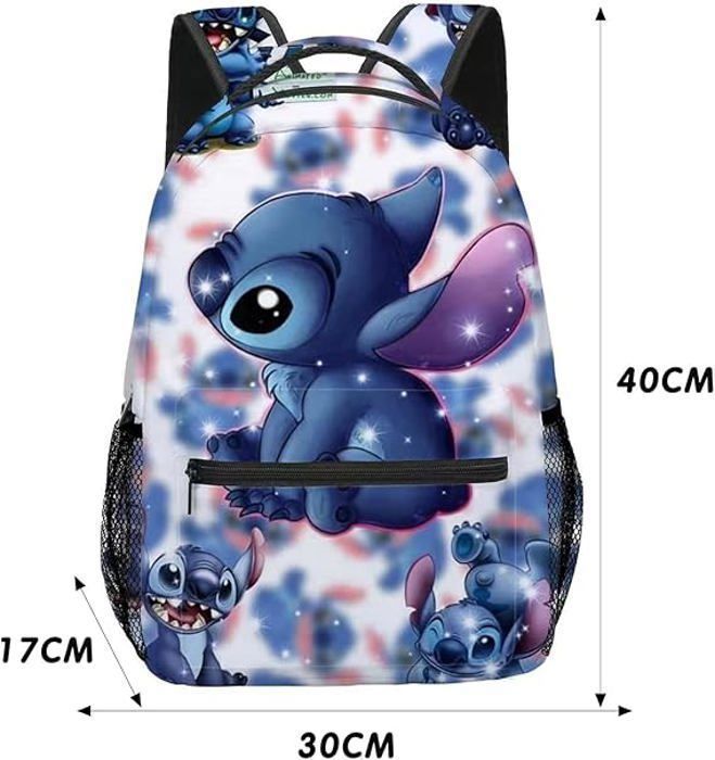 Sacs à dos à motif dessin animé Stitch pour enfants, sac d'école