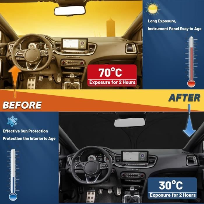 Ruiya Compatibel met Kia Ceed Proceed XCeed SW GT 2018-2024 2025 Zonneklep Voor Voorruit, Voorruitafdekking, Zonwering Auto Voorruit Ceed Voorruit Cover Auto