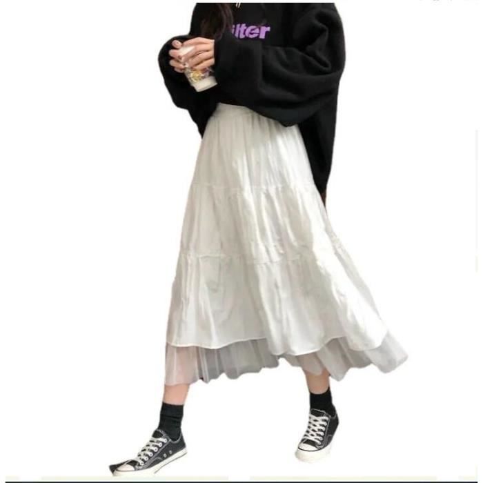 Tulle Jupe PlissÃ©e Mi Longue Femme Solada Jupe Longue En Tulle