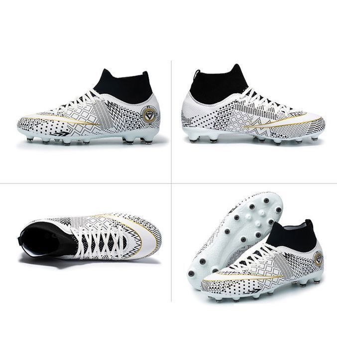 Chaussures De Football Pour Enfant Garçon - Sans Lacets, Crampons Moulés - Cuir Synthétique - 2