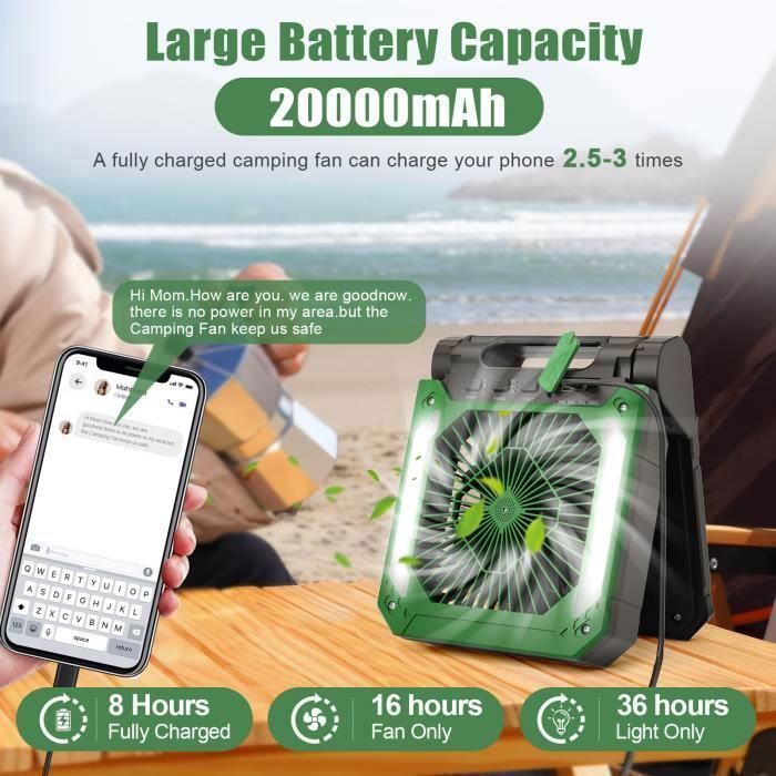 Climatiseur Mobile ave Seau de 6L,20000mAh Batterie Ventilateur Brumisation,Ventilateur Camping Portable avec Télécommande,4 Vitesses,Lumière LED, pour Camping Voyage Maison Intérieur - Électroménager Climatiseur Mobile ave Seau de 6L,20000mAh Batterie Ventilateur Brumisation,Ventilateur Camping Portable avec Télécommande,4 Vitesses,Lumière LED, pour Camping Voyage Maison Intérieur - Électroménager