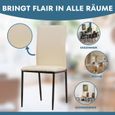 Ensemble de 4 chaises de salle à manger Albatros CAPRI, - Design italien noble, revêtement en similicuir, chaise rembourrée [beige]-2