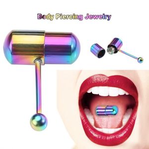 Lot De 2 Piercings Langue Vibrants Bleu Acier Inox – Barre 14G Vibrante Fun Et Sexy