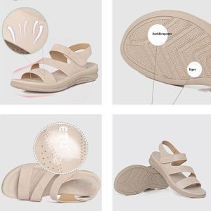 Sandales Femme Été Confort Plateau Ortho – Bout Fermé Boho Anti-Dérapant – Style Décontracté Plage & Ville