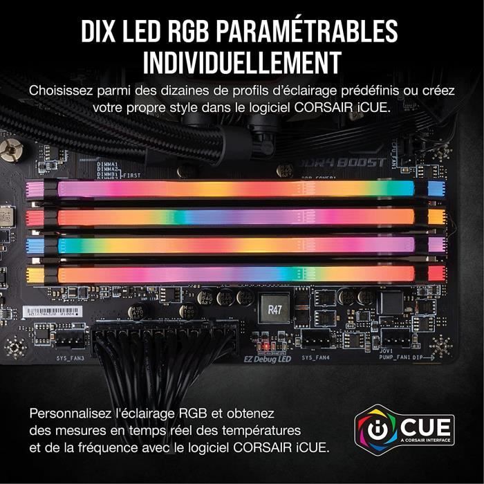 Corsair Vengeance RGB PRO - Kit De Mémoire 16Go DDR4, 3200MHz C16