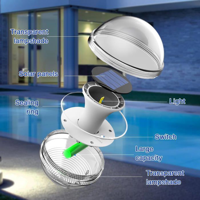 Lampe flottante solaire blanc Intex | La Redoute