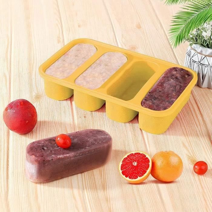 Plateau de congélateur en Silicone, moule à glaçons de qualité alimentaire, grande soupe Flexible, outil de stockage de desserts, 2/4 pièces 15 Plateau de congélateur en Silicone, moule à glaçons de qualité alimentaire, grande soupe Flexible, outil de stockage de desserts, 2/4 pièces 15