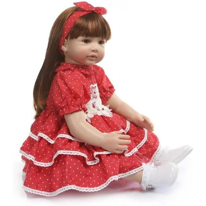 Poupée Bébé Reborn 60 Cm (24 Pouces) - Nouveau-né Fille Vinyle Et Coton - Prénom Zcx006