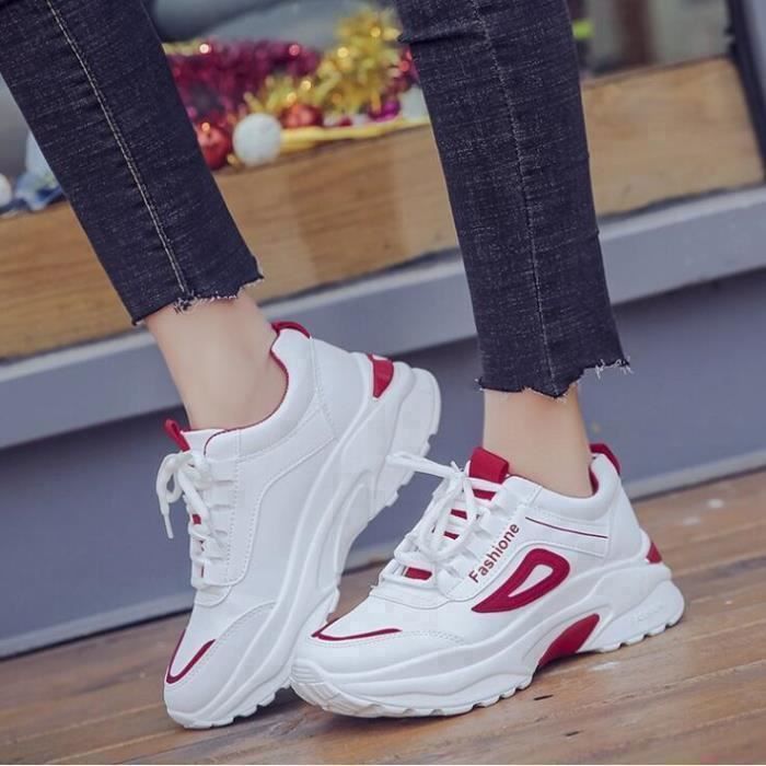 Sneakers femme rouge 2025