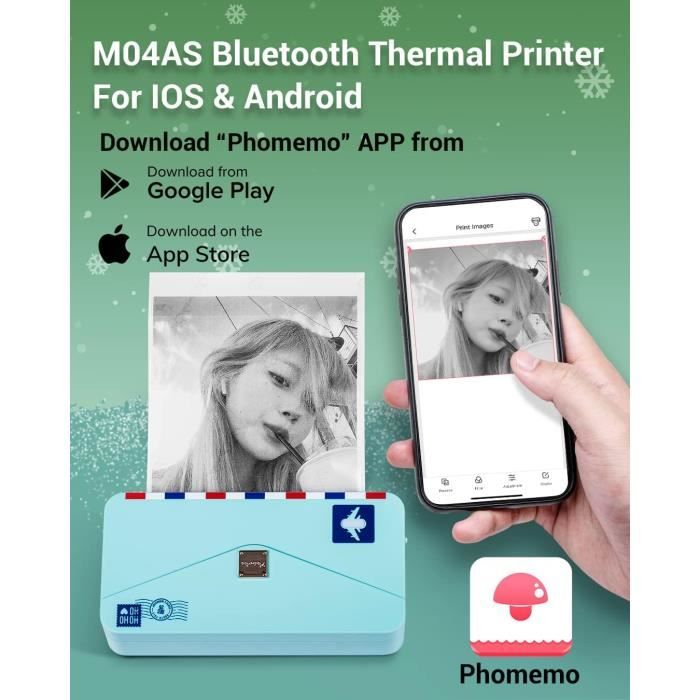 Imprimante thermique portable Phomemo M04S Maroc