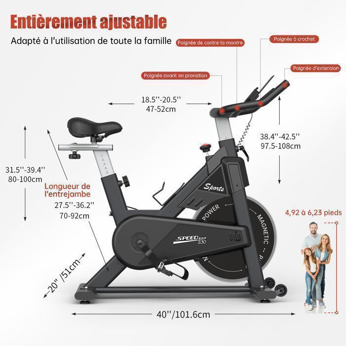 Bouton De Résistance Magnétique Pour Vélo D'appartement - 8 Vitesses, Facile à Installer