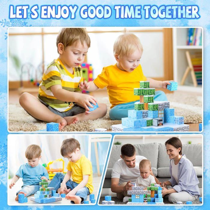 80 Pièces Blocs Magnétiques 2.5 Cm – Jeu De Construction Éducatif STEM Montessori, Aimants Sensoriels, Jouet Enfant 3 4 5 6 7 Ans, Idée Cadeau Créatif
