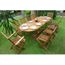 Salon De Jardin En Teck Huile 10 Places Table 180 240 Cm Achat