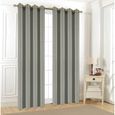 1 Rideau Effet Chiné 140 X 240 Cm Tibet Gris