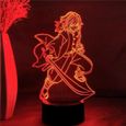 Anime Lampe 3D Illusion Dmon Slayer Tomioka Giyuu Figurine LED  de Manga Figurine Table Enfant Cadeau Enfant Chambre Dcor  Tl[745]-0