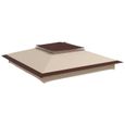 Toile de rechange pour tonnelle barnum dim. 3,25L x 3,25l m polyester imperméabilisé beige chocolat-0