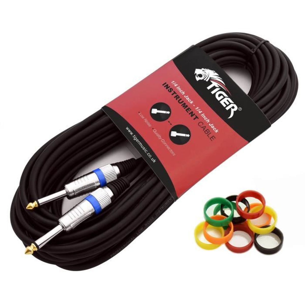 Tiger 10m (1/4 pouce) Jack à Jack Câble de guitare Cdiscount Instruments de musique