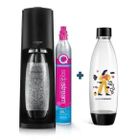 Machine à eau pétillante SODASTREAM - TERRA Noire + 2 Bouteilles de gazéification 1L dont 1 Fuse Repurpose - 1 recharge de gaz 60L
