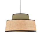 Suspension COREP 38 Mallorca Raphia et kaki - Noir - Electrique - Intérieur - D38 x H21 cm