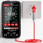 QINGQUE QINGQUE Multimètre Numérique à Plage Automatique TRMS 6000 Comptes,Affichage numérique de l'écran tactile VR,avec lampe de poche